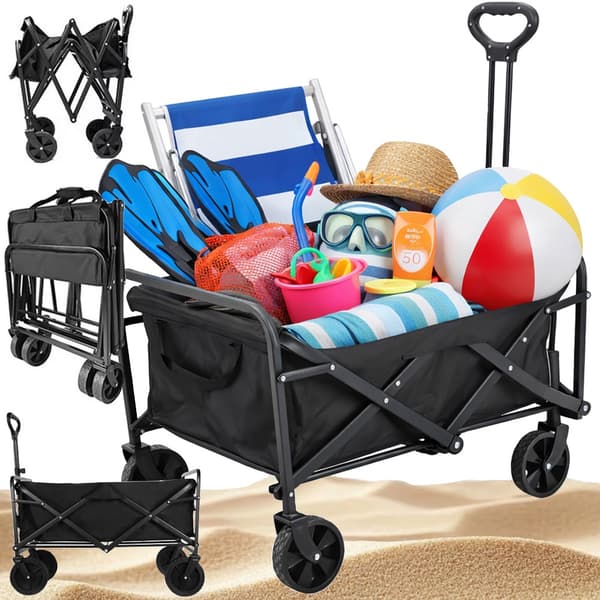 Vagn hopfällbar transport camping strand