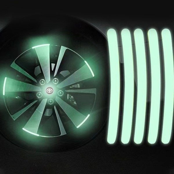 20-Pak - Selvlysende Dekaler til Bil - Glow in the Dark Multicolor