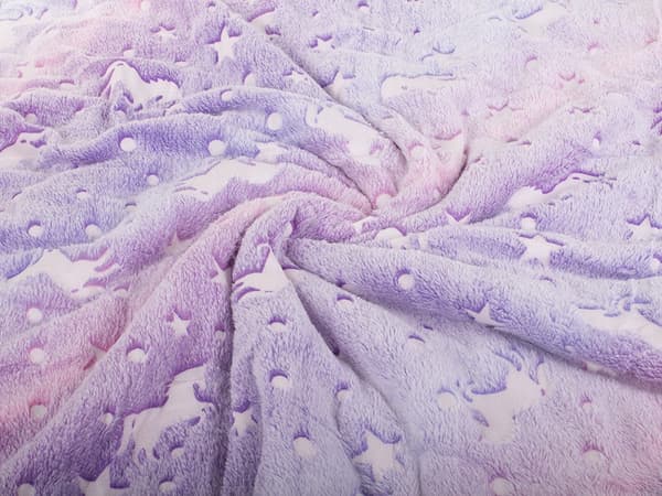 Teppe med Selvlysende Stjerner - 150x200cm Purple