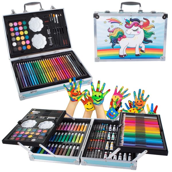Maalaussetti Lapsille 145-osaa - Piirrä & Maalaa Multicolor