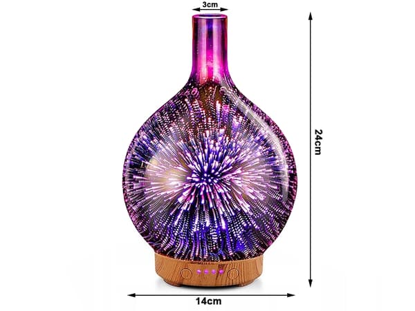 Luftfuktare 3D - RGB-lampa och aromdiffusor