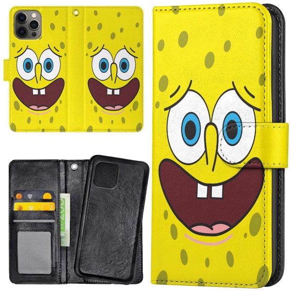 iPhone 13 Pro Max - Lompakkokotelo Sponge Bob Multicolor