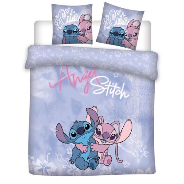 Disney Lilo & Stitch Söt Dubbel Duvet Täckning, 240×220 cm, 65x65 cm