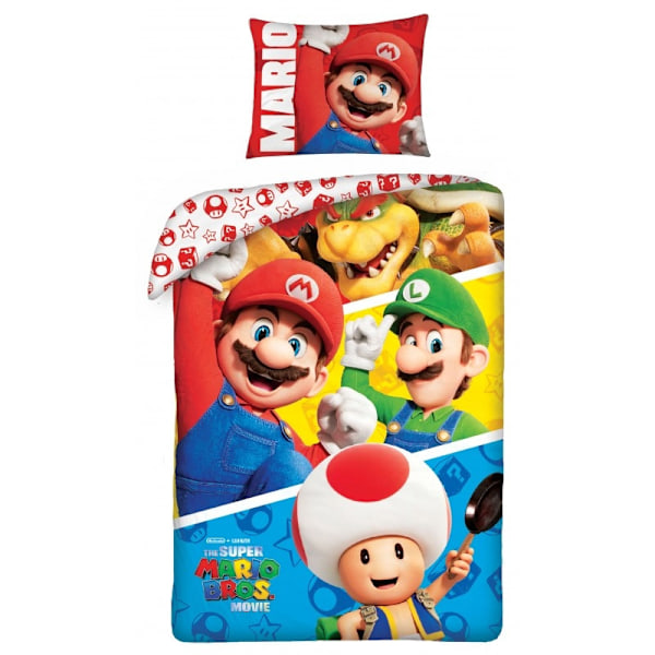 Super Mario Bros sängkläder 140×200 cm, 70×90 cm