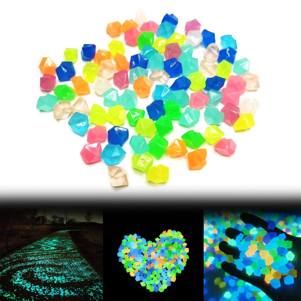 150 stk Selvlysende Steiner - Glow in the Dark Dekorasjon Multicolor