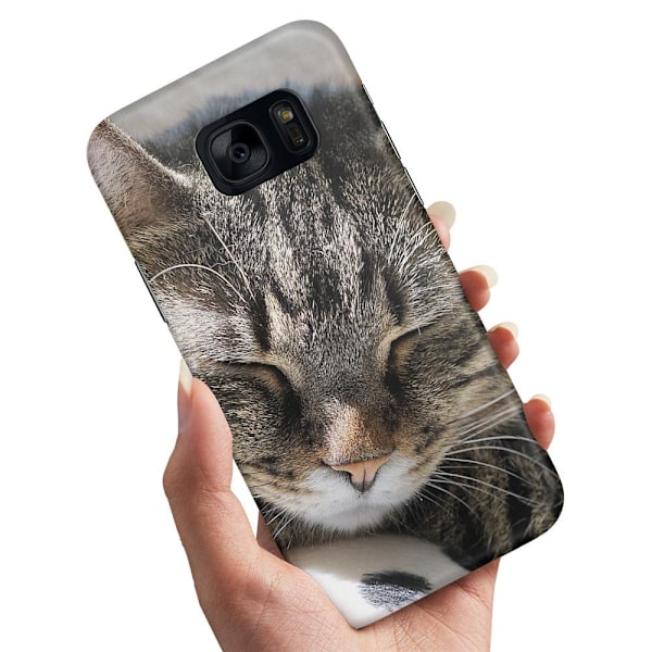 Deksel / Mobildeksel til Samsung Galaxy S7 Edge - Sovende Katt