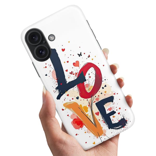 Cover / Mobilcover til iPhone 16 Plus - Love