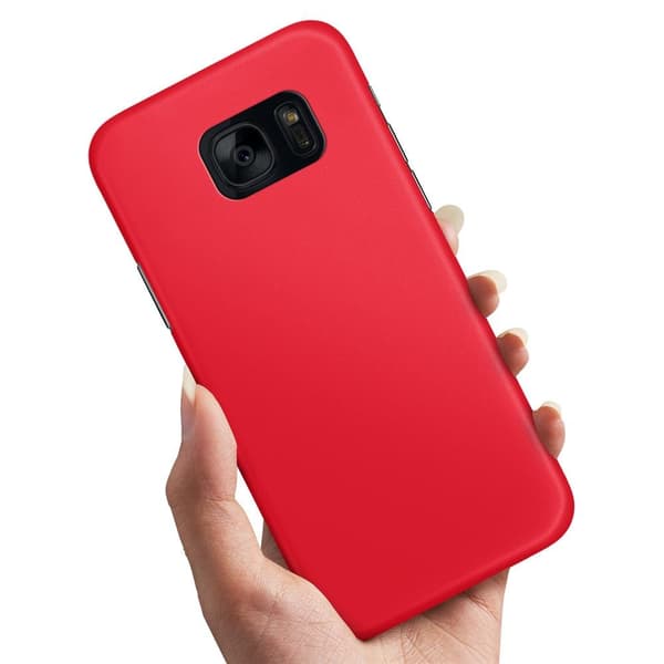 Cover / Mobilcover til Samsung Galaxy S7 Edge - Rød Red