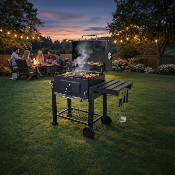 Kullgrill med tilbehør - 116 x 55 x 120 cm
