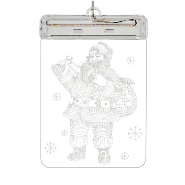 3D LED-skylt med Sugkopp - Tomte