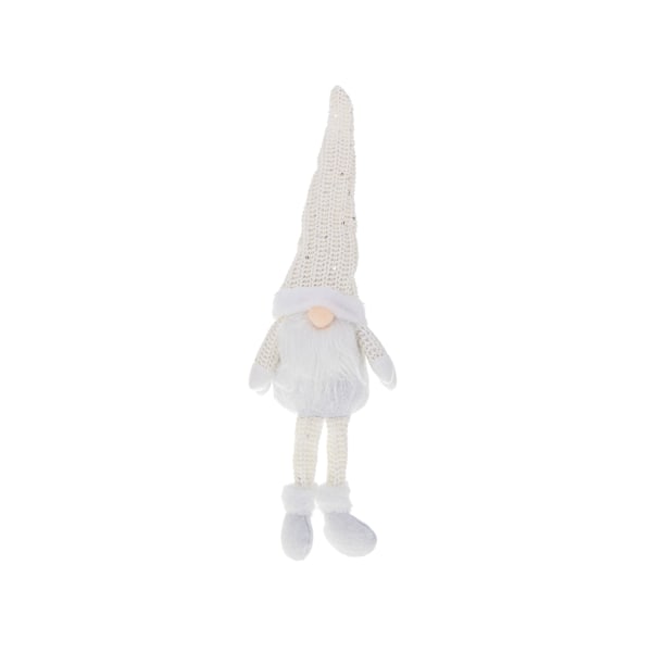 Jultomte med skägg vit 47 cm