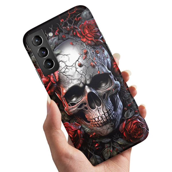 Samsung Galaxy S21 - Cover/Mobilcover Skull Roses