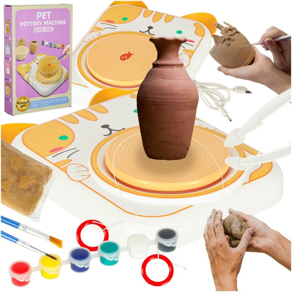 Kreativt drejset gul katt