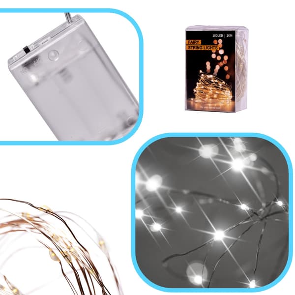 Ljusslinga / LED-slinga - 10m Kallvit