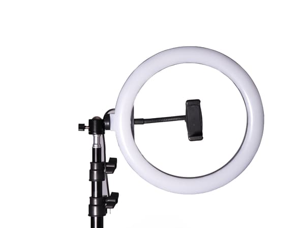 Mobilholder med Ringlight & Stativ – Selfielampe
