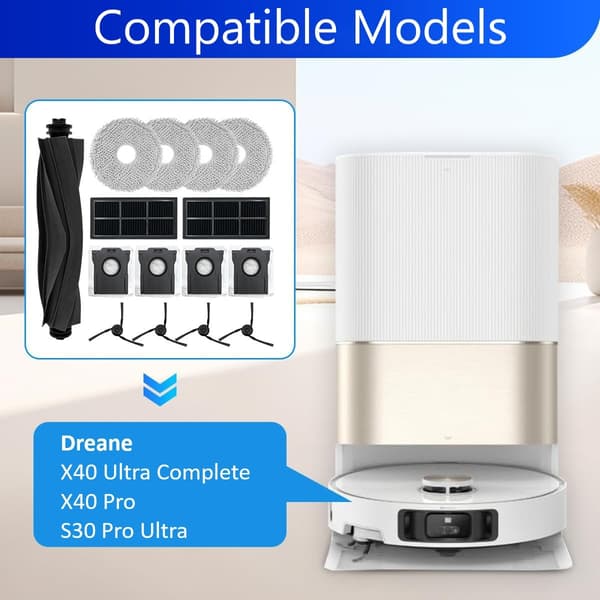 Tilbehørssæt til Dreame X40 Ultra Complete / X40 Pro / S30 Pro Ultra