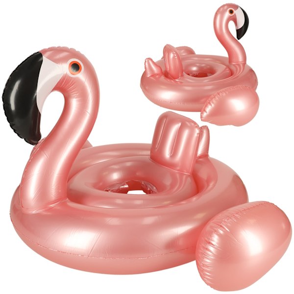 Uppblåsbart hjul med sits för barn Flamingo