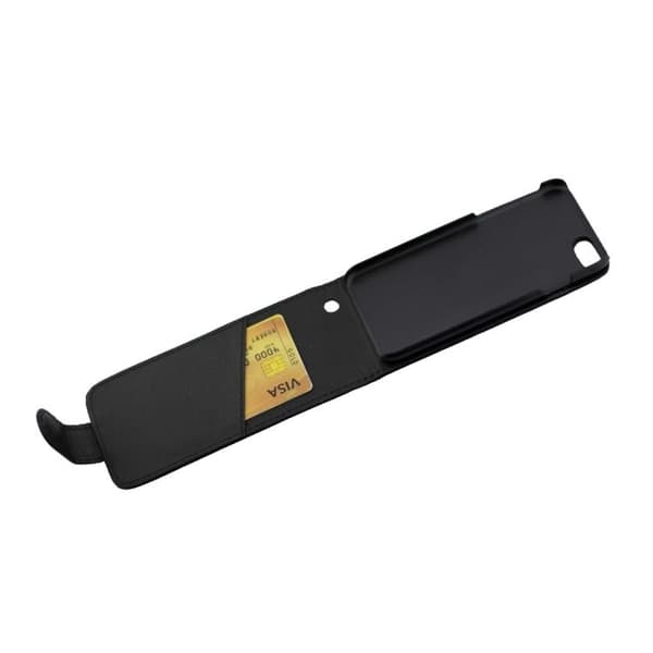 iPhone 7/8 Plus - Flipfodral med Kortfack - Svart Black