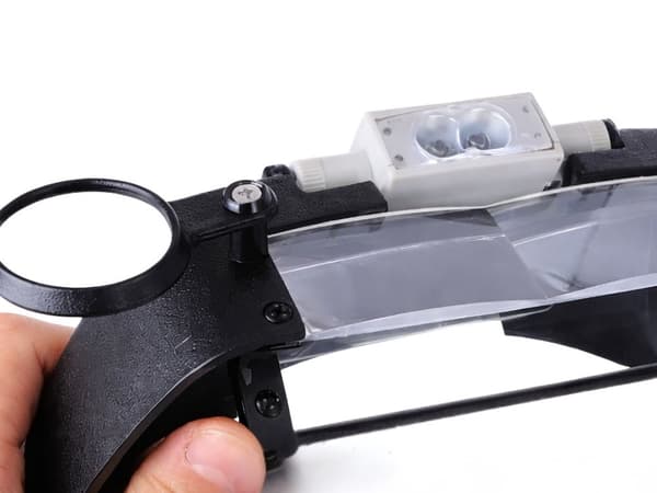 Huvudmonterat förstoringsglas justerbart 2 LED