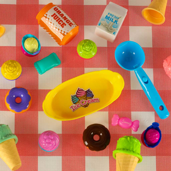Picknickkorg desserter glassbar leksaksmat