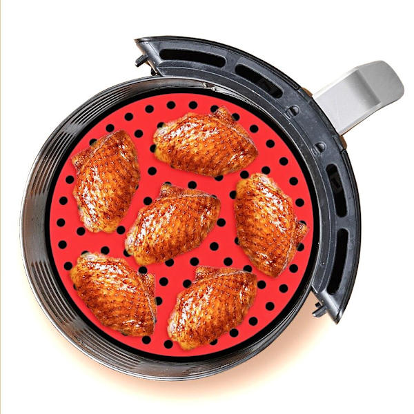 Airfryer Silikoneindsats - Måtte til luftfriture - Vælg størrelse MultiColor Cirkel (M)