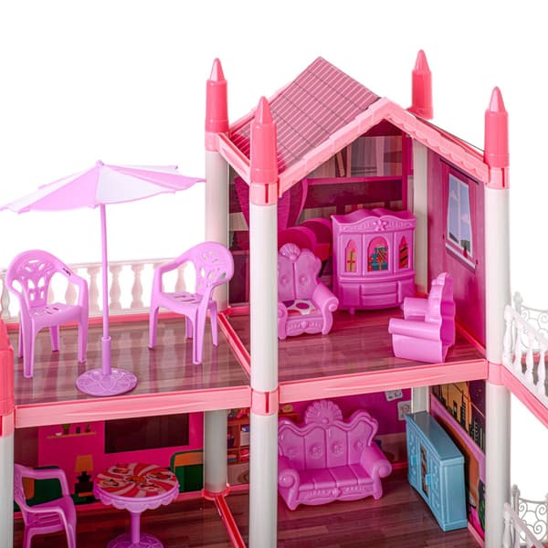 Dockhusvilla rosa DIY 4-våningsmöbler