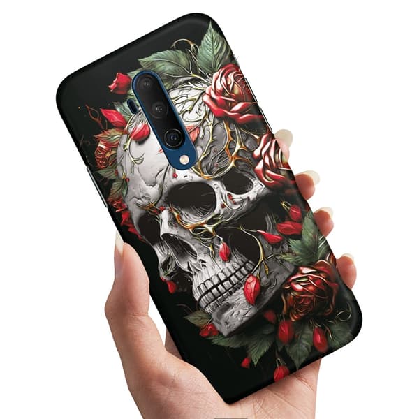 Deksel / Mobildeksel til OnePlus 7T Pro - Skull Roses