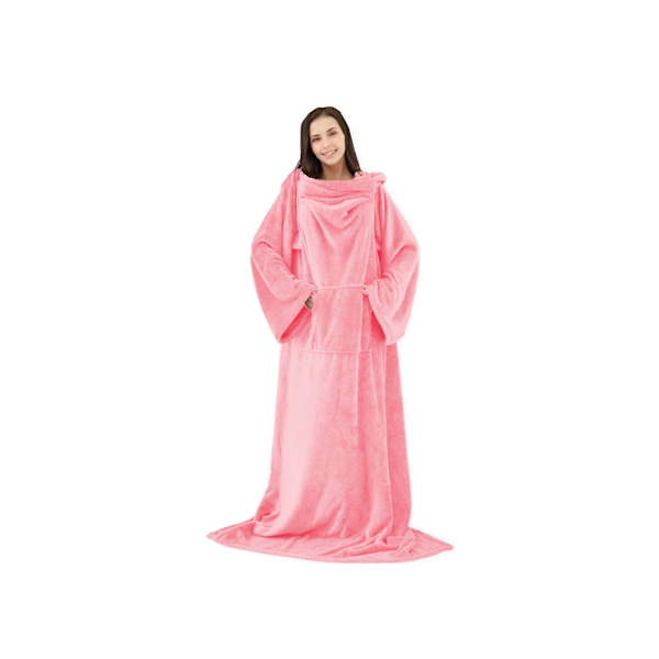 Filt med Ærmer Pink