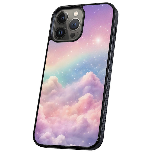 iPhone 14 Pro Max - Deksel/Mobildeksel Rainbow Clouds