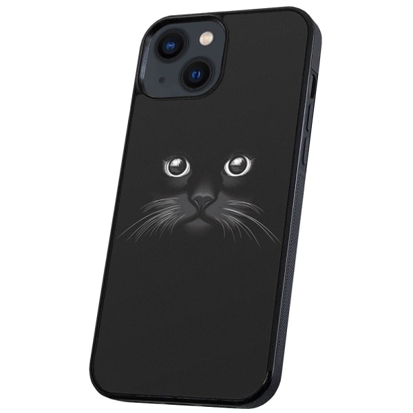 iPhone 13 - Deksel/Mobildeksel Svart Katt Multicolor