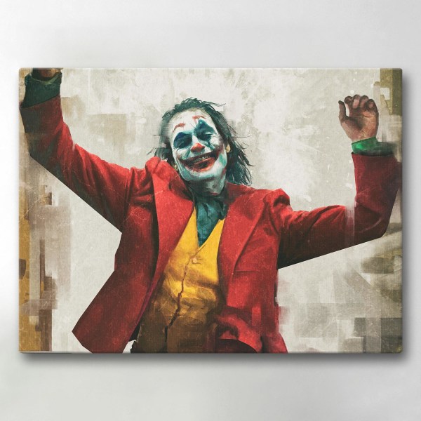 Lærredsbillede / Lærredstryk - Joker - 40x30 cm - Lærred Multicolor