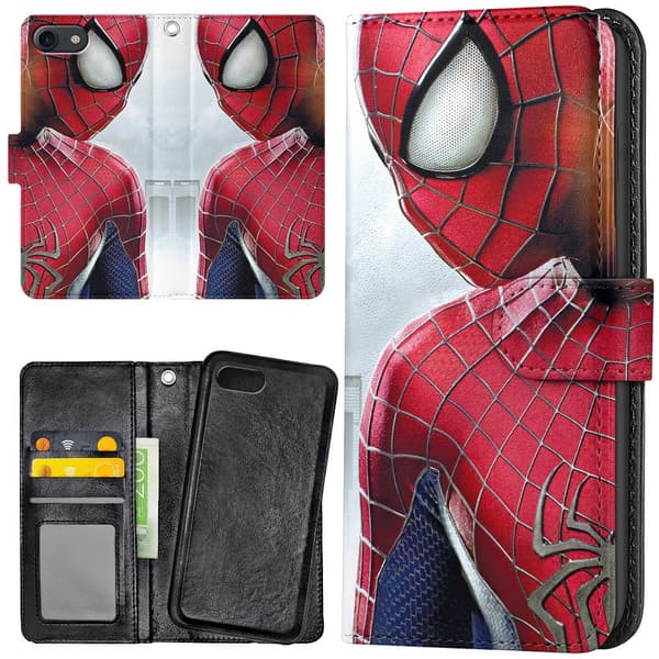 iPhone 16e/17e - Plånboksfodral/Skal Spiderman