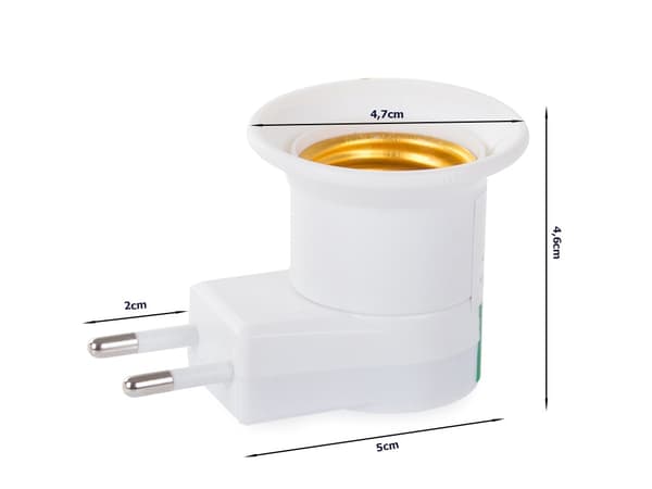 Eluttag Adapter för Glödlampa - E27