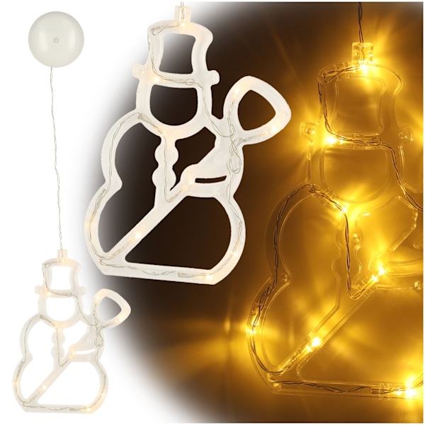LED-hänglampor juldekoration snögubbe 49cm 10 LED-lampor