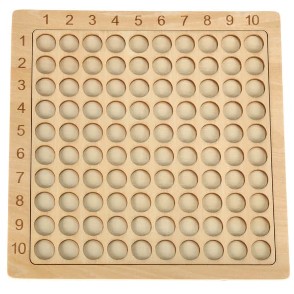 Pedagogisk multiplikationstabell i trä, ko