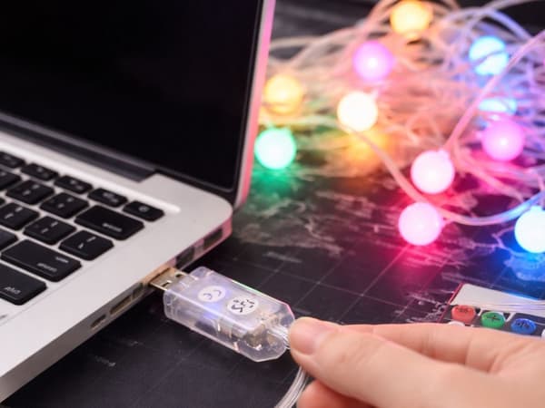 LED RGB ljusslinga USB app fjärrkontroll