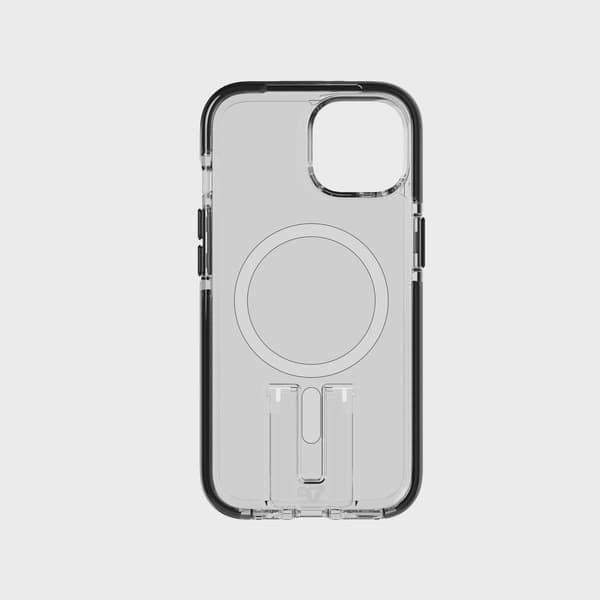 Tech21 Evo Kick MagSafe iPhone 17e/16e/15/14/13 Transparent Svart