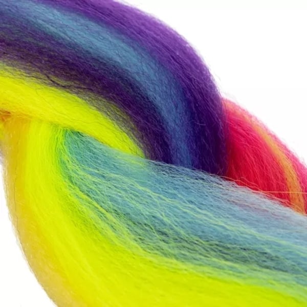 Jumbo Braid / Löshår Hårfläta - 60 cm MultiColor Multifärg