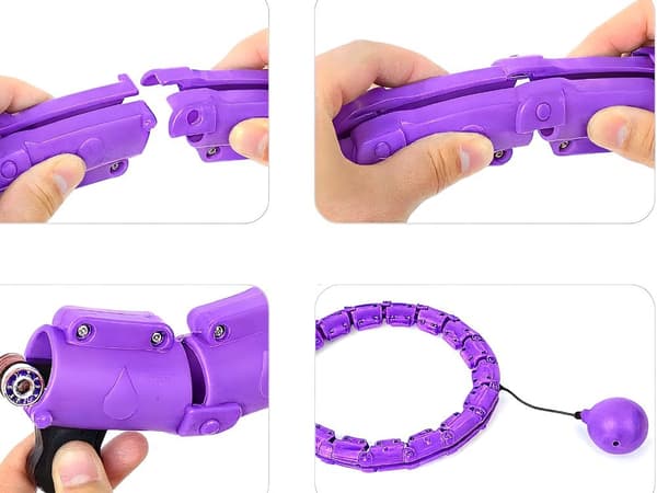 Viktad hulahopring för viktminskningsövningar justerbar massagering Purple