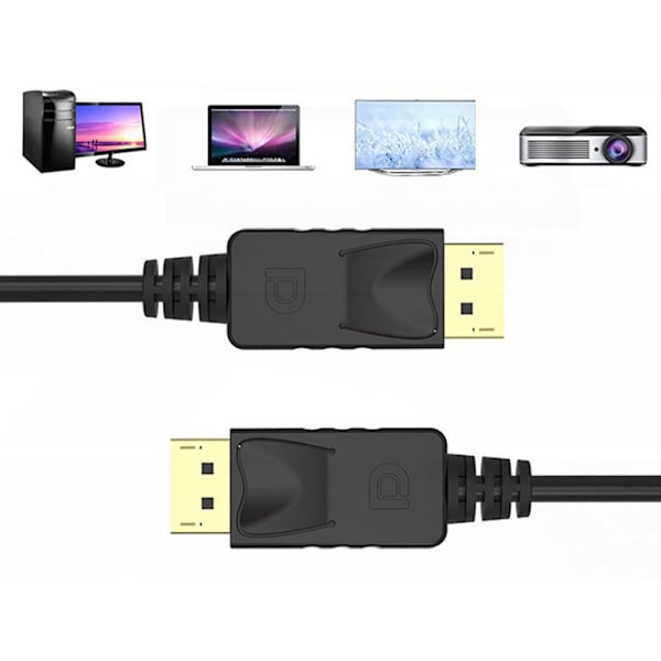 DisplayPort 1.4 kabel / DP kabel 2m – Opptil 8k
