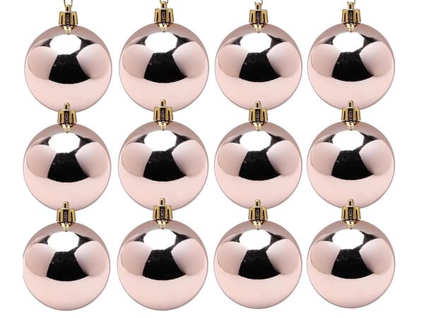 30-Pack Julkulor - Rosé/Guldiga - 3 cm