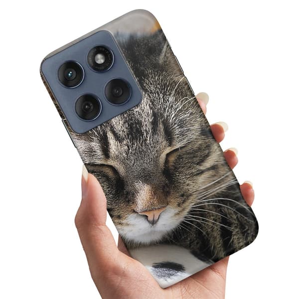 Deksel / Mobildeksel til Motorola Edge 60 Fusion - Sovende Katt