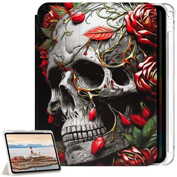 Deksel til iPad Pro 11" - M4/M5 - 2024/2025 - Skull Roses
