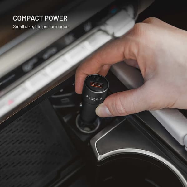FIXED Supersnabb 63W USB-A/C Billaddare Svart