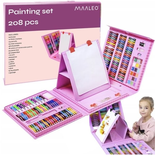 Målarlåda för Barn 208-delar - Rita & måla Multicolor