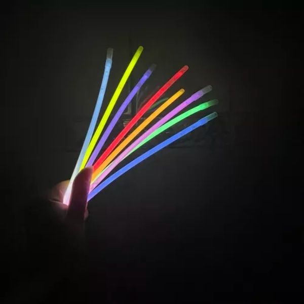 100 st - Självlysande Glowsticks - Armband multifärg