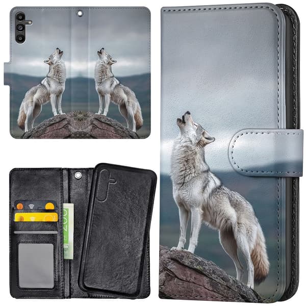 Samsung Galaxy A16 4G/5G - Lommebok Deksel Wolf