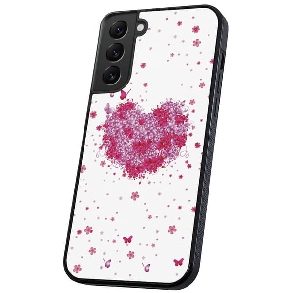 Samsung Galaxy S22 - Deksel/Mobildeksel Blomsterhjerte Multicolor