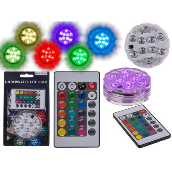 Undervannslampe / Bassengbelysning - Liten LED-lampe med RGB Multicolor