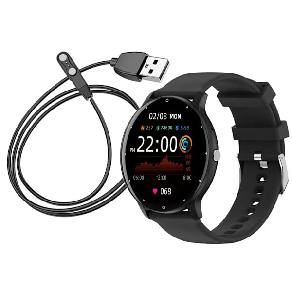 Smartwatch sport - Bluetooth-samtal och gummirem